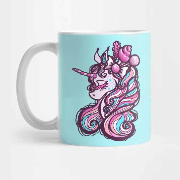 Pink Sugar Rush Unicorn by Jan Grackle